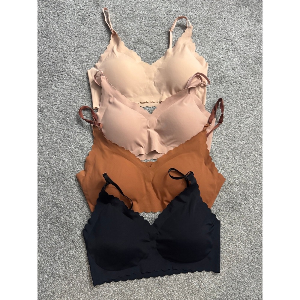 4 Pack Seamless Bralettes Women's Comfort Wireless Bra New